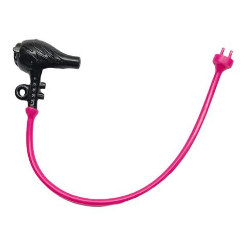 Monster High Frankie Stein Vanity Playset Replacement Black Hair Dryer With Pink Cord