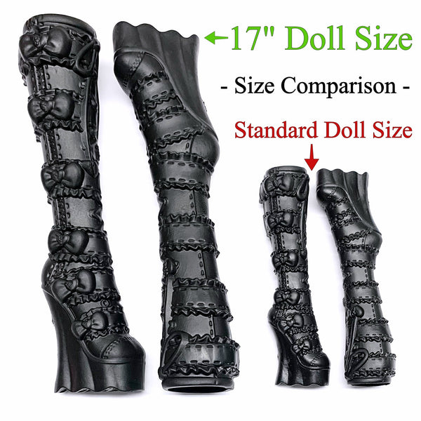 Monster High 17" Frightfully Tall Elissabat Doll Replacement Tall Black Boots