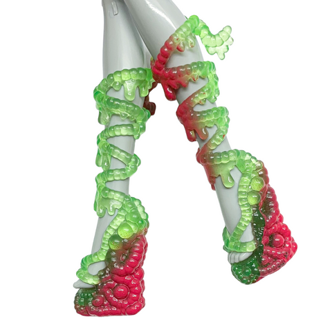 Monster High Sweet Screams Ghoulia Yelps Doll Replacement Green & Red Shoes