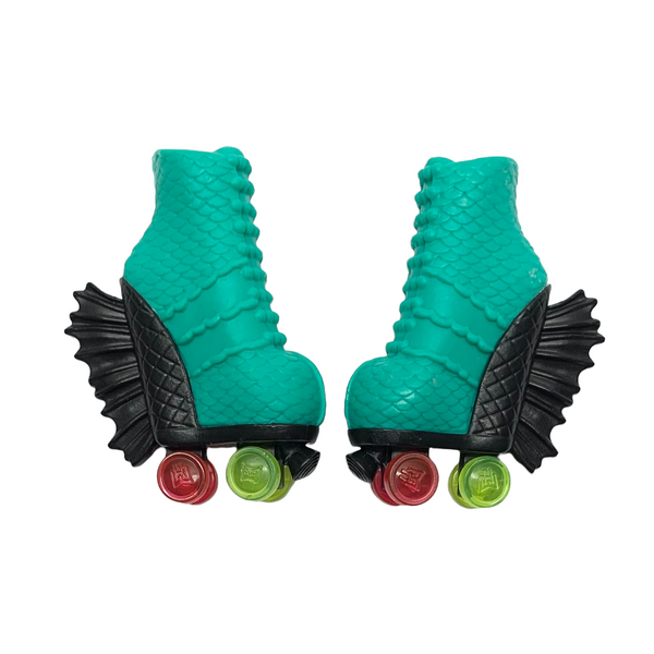 Monster High Roller Maze Lagoona Blue Doll Replacement Green Skates Shoes