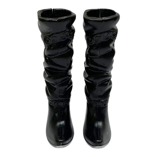 Mattel Barbie My Scene Rebel Style Kennedy Doll Replacement Shoes Black & Silver Boots