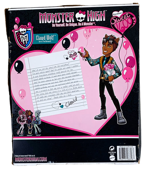 Monster High™ Sweet 1600™ Clawd Wolf Boy Doll (W9192)