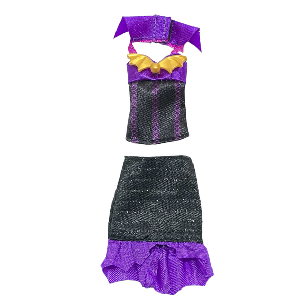 Monster High Create-A-Monster Vampire Doll Outfit Replacement Black Shirt & Skirt Set