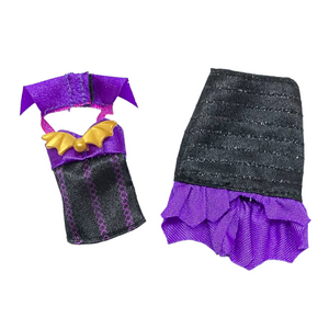 Monster High Create-A-Monster Vampire Doll Outfit Replacement Black Shirt & Skirt Set