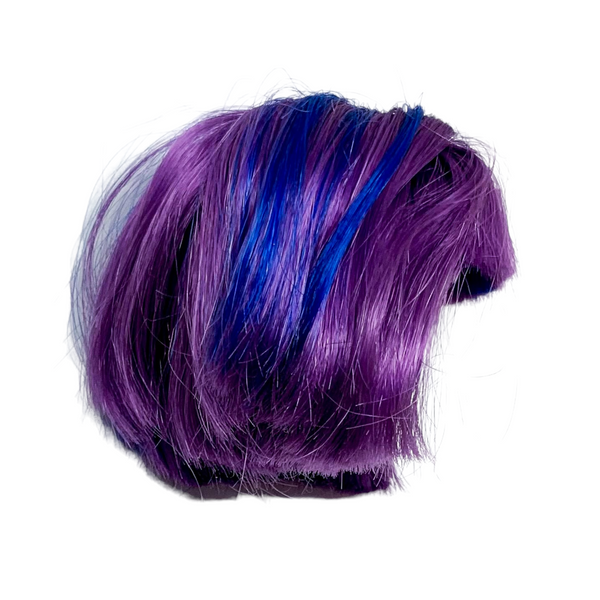 Monster High Create-A-Monster Cat Doll Replacement Short Purple & Blue Wig With Bangs