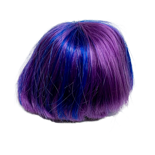 Monster High Create-A-Monster Cat Doll Replacement Short Purple & Blue Wig With Bangs