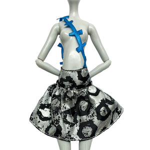 Monster High Frankie Stein Deluxe Fashion Pack Outfit Replacement Suspender Silver Skirt