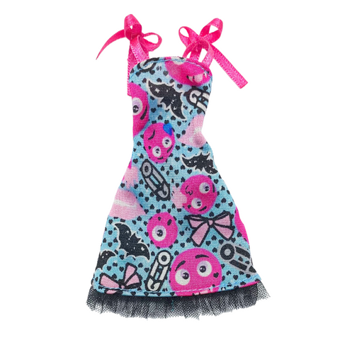 Monster High Emoji Draculaura Doll Outfit Replacement Pink & Blue Dress