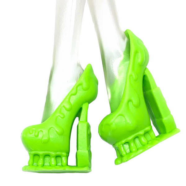 Monster High Ice Scream Ghouls Clawdeen Wolf Doll Replacement Green Shoes