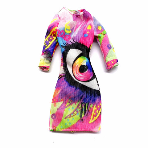 Monster High I Heart Fashion Iris Clops Doll Outfit Replacement Colorful Eyeball Dress
