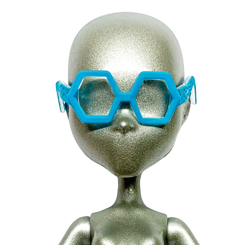 Monster High Save Frankie Jackson Jekyll Doll Size Replacement Blue Eyeglasses Glasses