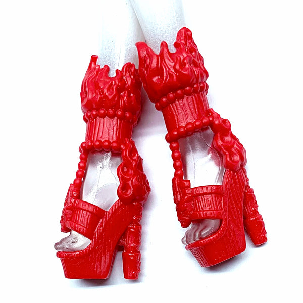 Monster High Jinafire Long Ghouls Getaway Doll Replacement Red Tiki Style Shoes