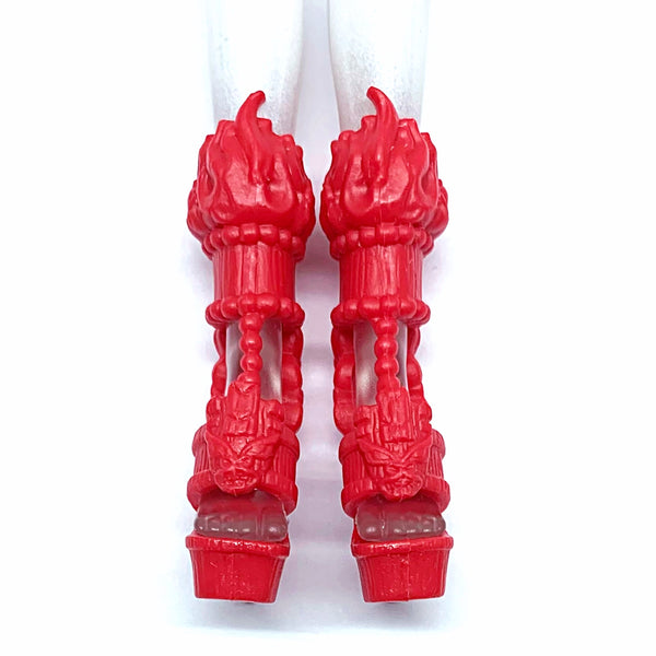 Monster High Jinafire Long Ghouls Getaway Doll Replacement Red Tiki Style Shoes