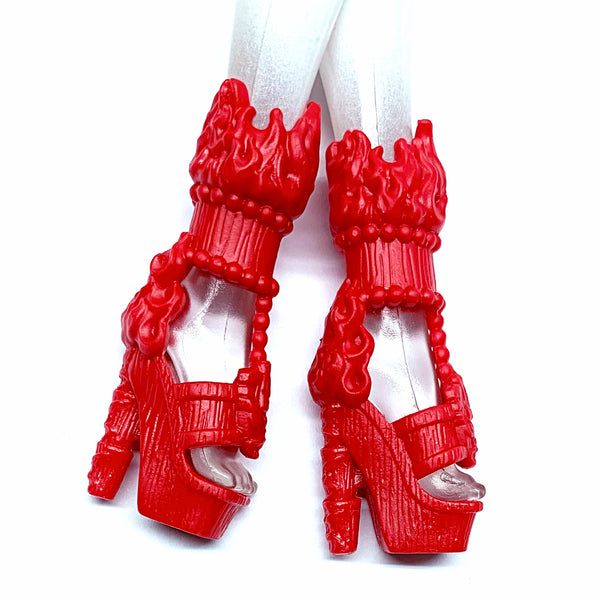 Monster High Jinafire Long Ghouls Getaway Doll Replacement Red Tiki Style Shoes