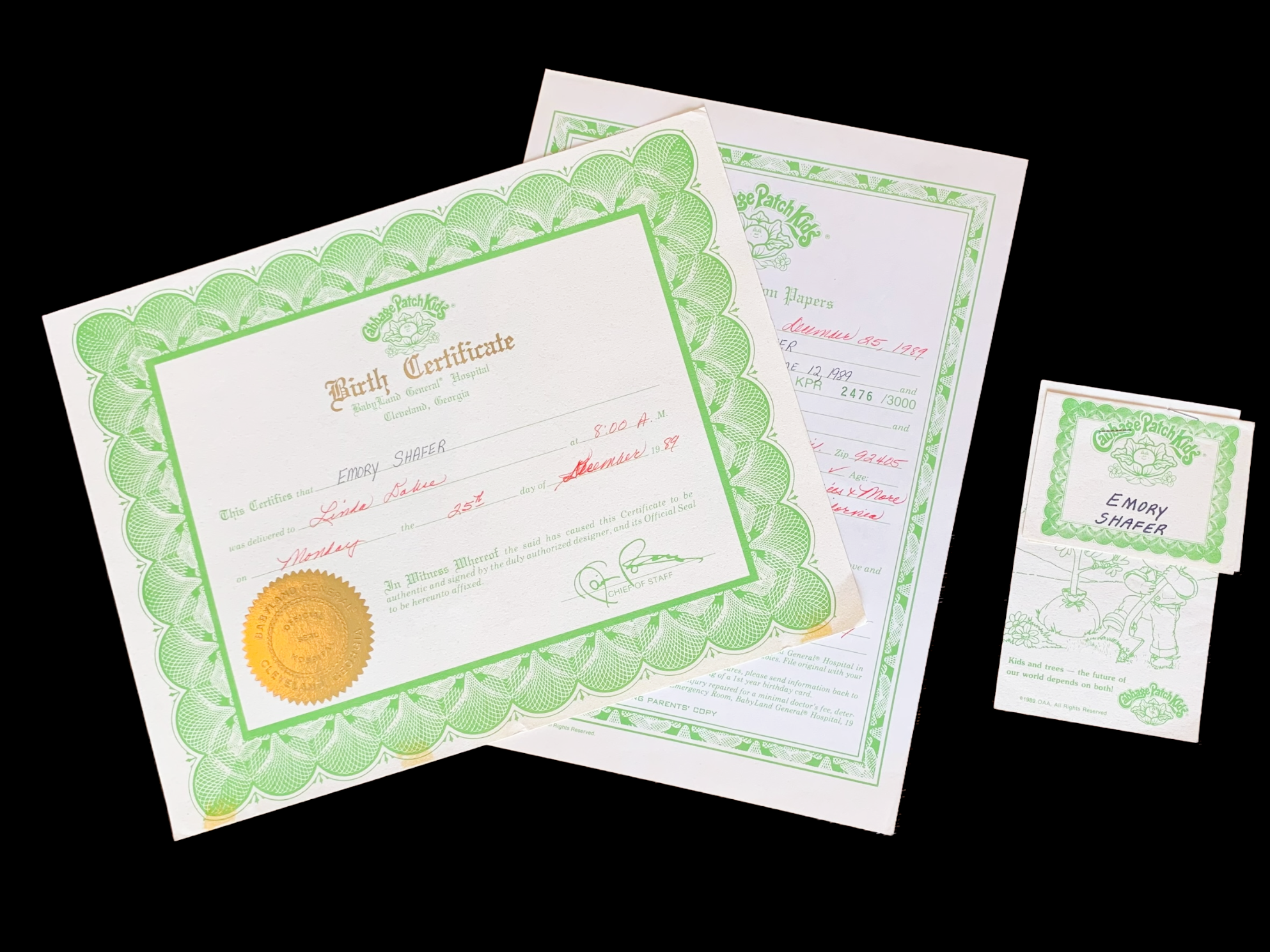 birth certificate cabbage patch do cabbage patch birth certificate