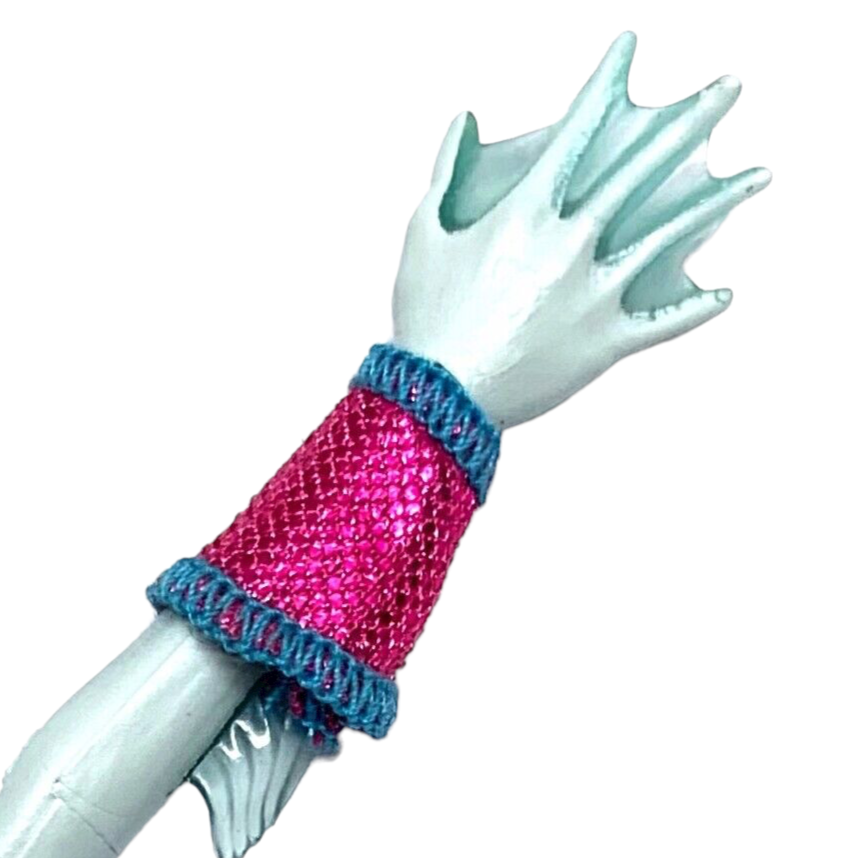 Monster High Lagoona Blue Ghouls Night Out Doll Replacement Pink Fabric Cuff Bracelet