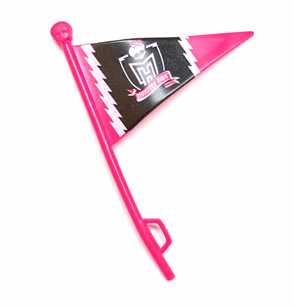 Monster High Ghoul Spirit Slo Mo School Spirit Pink & Black MH Cheer Flag