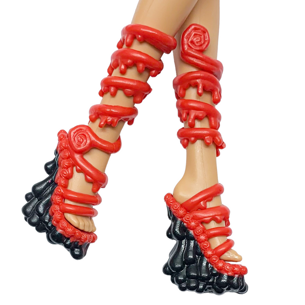 Monster High Sweet Screams Frankie Stein Doll Replacement Red & Black Shoes