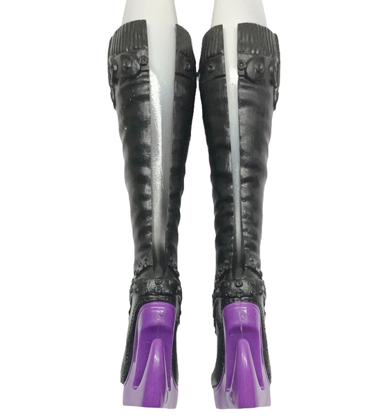 Monster High Scaremester Clawdeen Wolf Doll Replacement Tall Black Boots Shoes