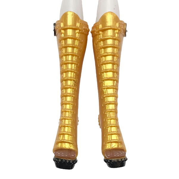 Monster High I Heart Fashion Clawdeen Wolf Doll Replacement Tall Gold Shoes