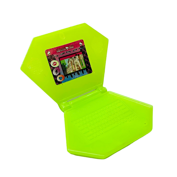 Monster High Social Spots Student Lounge Playset Replacement Green Laptop Part