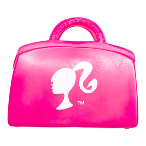 Mattel Barbie Doll Size Pink Retro Barbie Logo Open Style Purse Bag Accessory