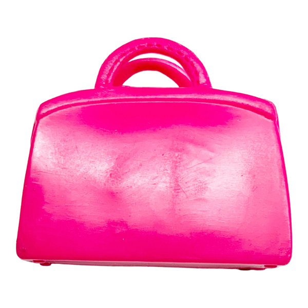 Mattel Barbie Doll Size Pink Retro Barbie Logo Open Style Purse Bag Accessory