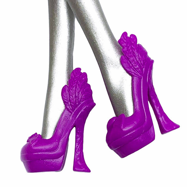 Monster High Spooky Sweet Frightfully Fierce Doll Purple Feather Style Shoes