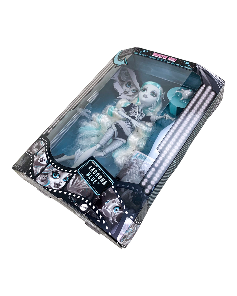 Monster High Doll with Posters, Lagoona Blue in Black and White, Reel Drama  Lagoona Monster High Doll 