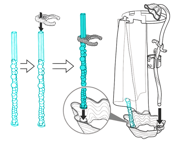Monster High Lagoona Blue Shower Room Playset Replacement Bubble Post Doll Stand Part