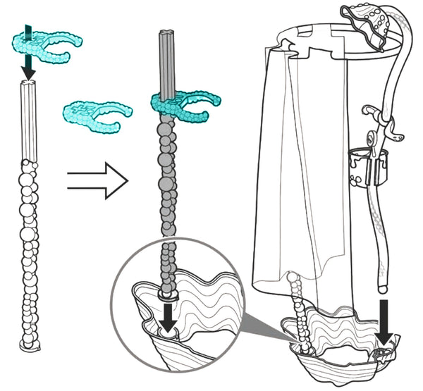 Monster High Lagoona Blue Shower Room Playset Replacement Bubble Waist Clip Stand Part