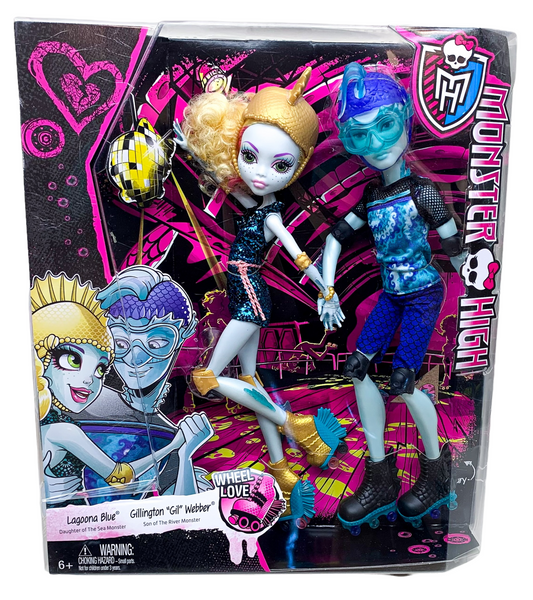 Monster High Lagoona Blue & Gillington "Gil" Webber Wheel Love Dolls 2 Pack