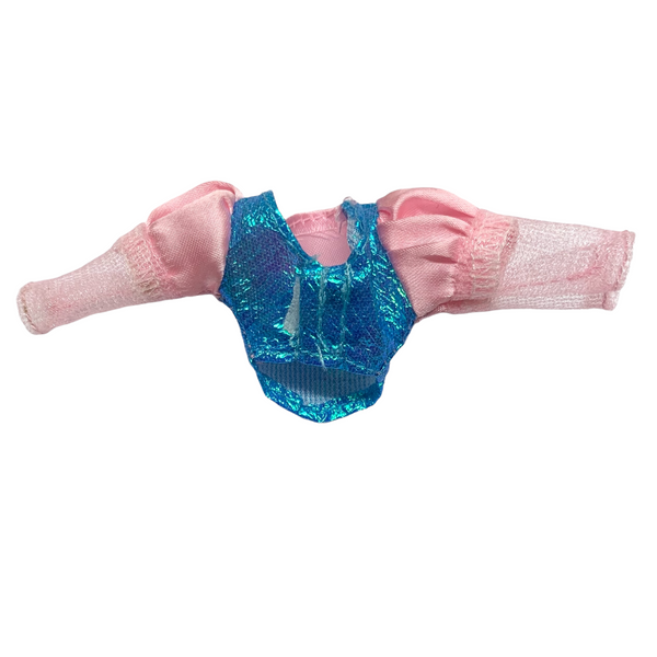 Winx Club 2011 Believix Bloom Doll Replacement Pink & Blue Shirt With Hair Ribbons