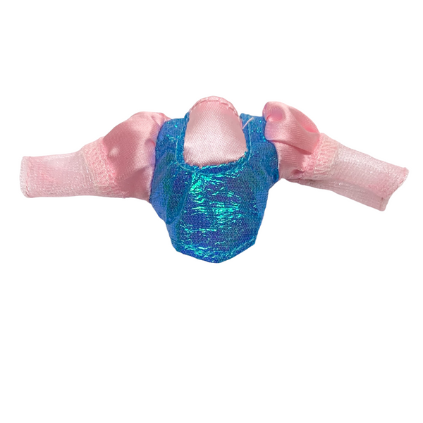 Winx Club 2011 Believix Bloom Doll Replacement Pink & Blue Shirt With Hair Ribbons