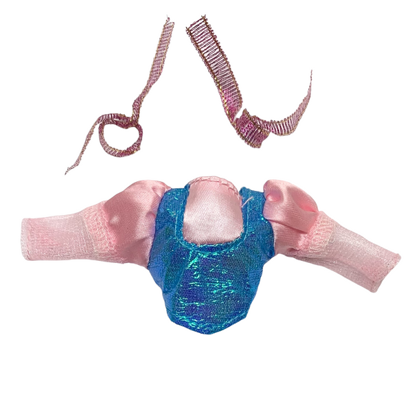 Winx Club 2011 Believix Bloom Doll Replacement Pink & Blue Shirt With Hair Ribbons