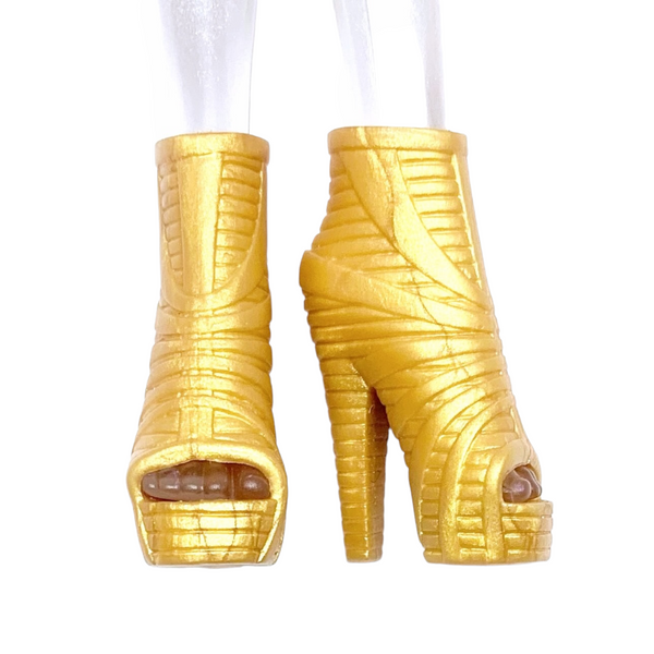 Monster High Create A Monster Gorgon / Mummy Girl Doll Outfit Replacement Gold Shoes