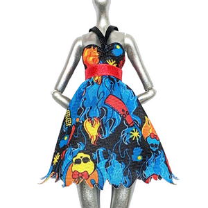 Monster High Inner Monster Fearfully Feisty Doll Outfit Replacement Blue Dress