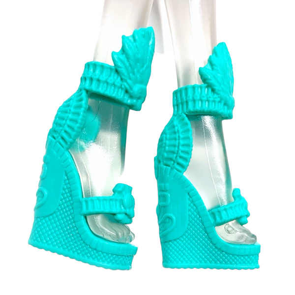 Monster High Ghouls Getaway Jane Boolittle Doll Replacement Teal Shoes