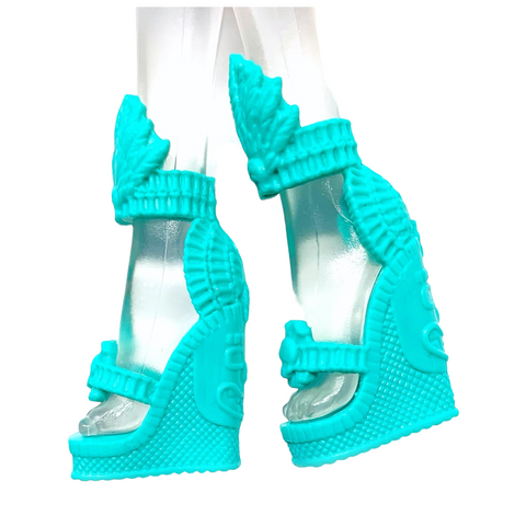 Monster High Ghouls Getaway Jane Boolittle Doll Replacement Teal Shoes